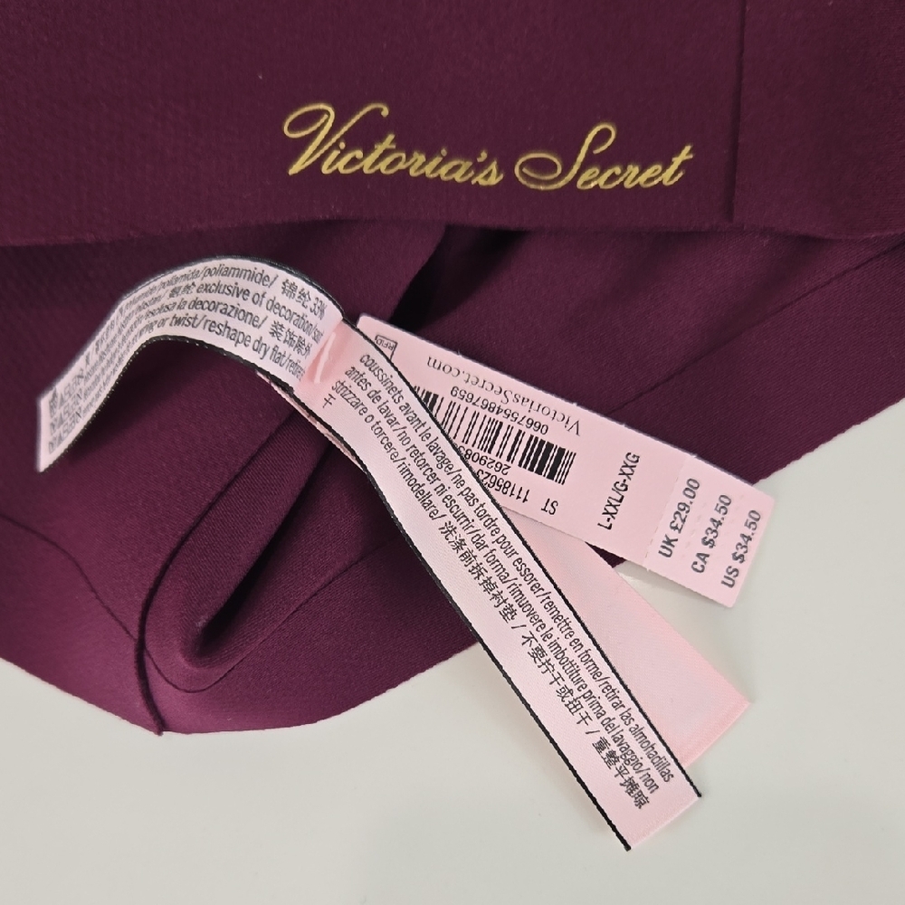 Victoria's Secret Lounge Unlined Scoop Bra Burgundy L-XXL - Picture 7 of 12